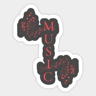 Cute music not graphic design Sticker